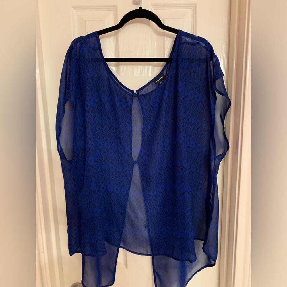 28 - Sheer leopard print topper